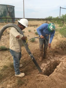 permian basin hydrovac excavation in progress